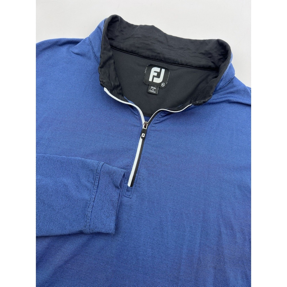 FootJoy Jacket Mens XL Blue 1/4 Quarter Zip Performance Pullover Golf Gleneagles
